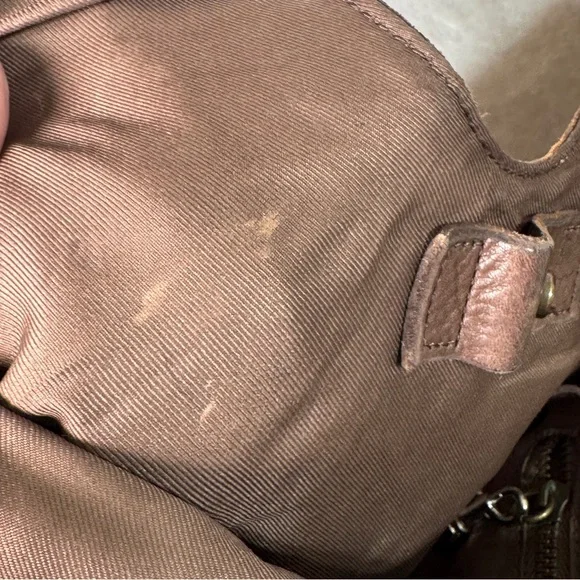 Pelle Studio 1970’s Leather Retro Brown Vintage Patchwork Purse Hobo Bag - Picture 11 of 13